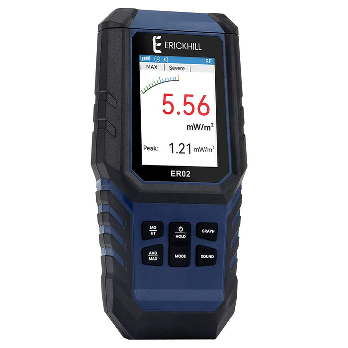 ERICKHILL Hand-held Rechargeable 3 in 1 Digital LCD EMF Detector - ExtremeMeters.com
