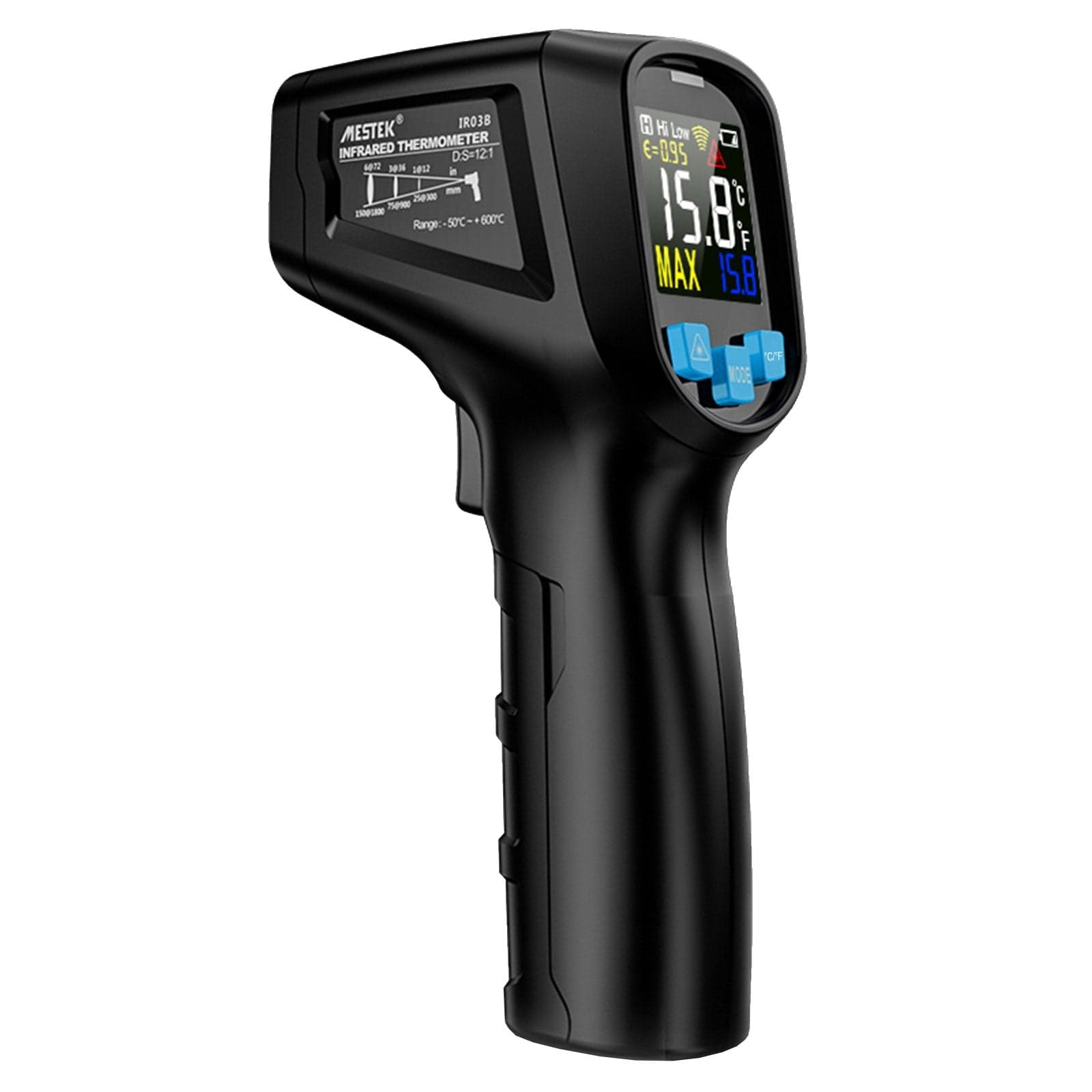 Mestek IR03A Infrared Thermometer Non-contact Temperature Meter Color LCD Screen - ExtremeMeters.com