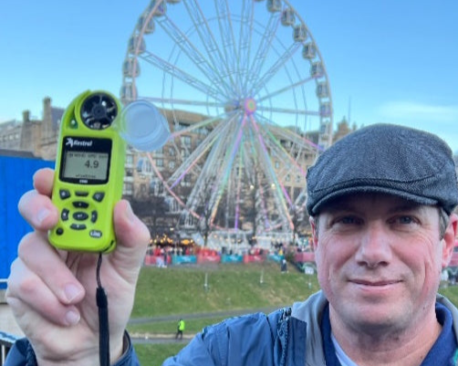 Kestrel 5500 Weather Meter at the Edinburgh Christmas Festival