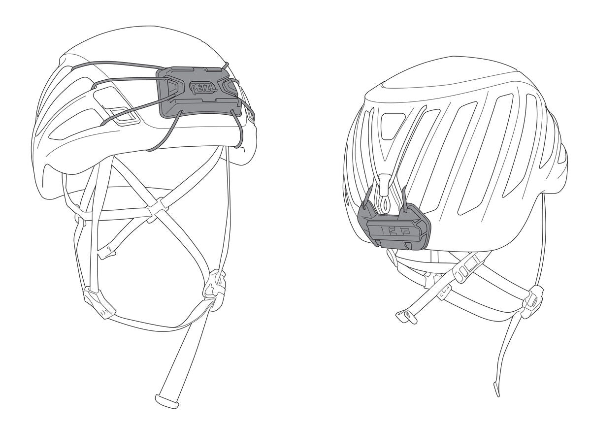 DUO HELMET ADAPT - Accessoire pour fixer une lampe frontale DUO sur un casque Petzl