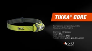 Petzl IKO CORE Lampu kepala ringan yang dapat diisi ulang dengan multi-beam & headband AIRFIT | 500 lumen
