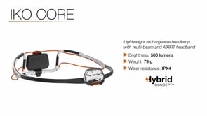 PETZL IKO CORE Lightweight rechargeable headlamp w/ multi-beam & AIRFIT headband | 500 lumens