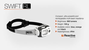 PETZL SWIFT RL Rechargeable with REACTIVE LIGHTING | 900 LM