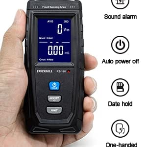 ERICKHILL Hand-held Rechargeable Digital LCD EMF Detector - ExtremeMeters.com