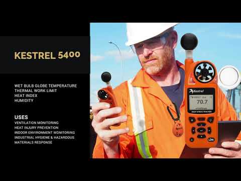 Kit meteorológico para canteiro de obras Kestrel 5200 Concrete Pro