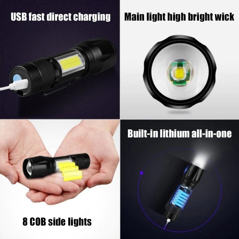 Mini Torch LED Rechargeable Flashlight - ExtremeMeters.com