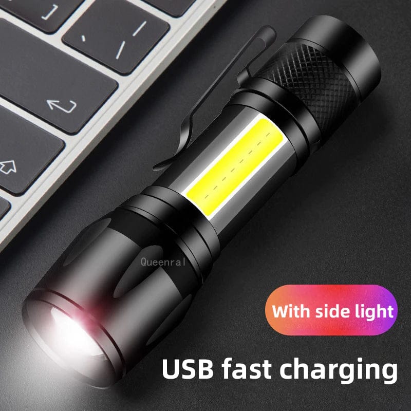 Lampe de poche rechargeable mini torche LED 